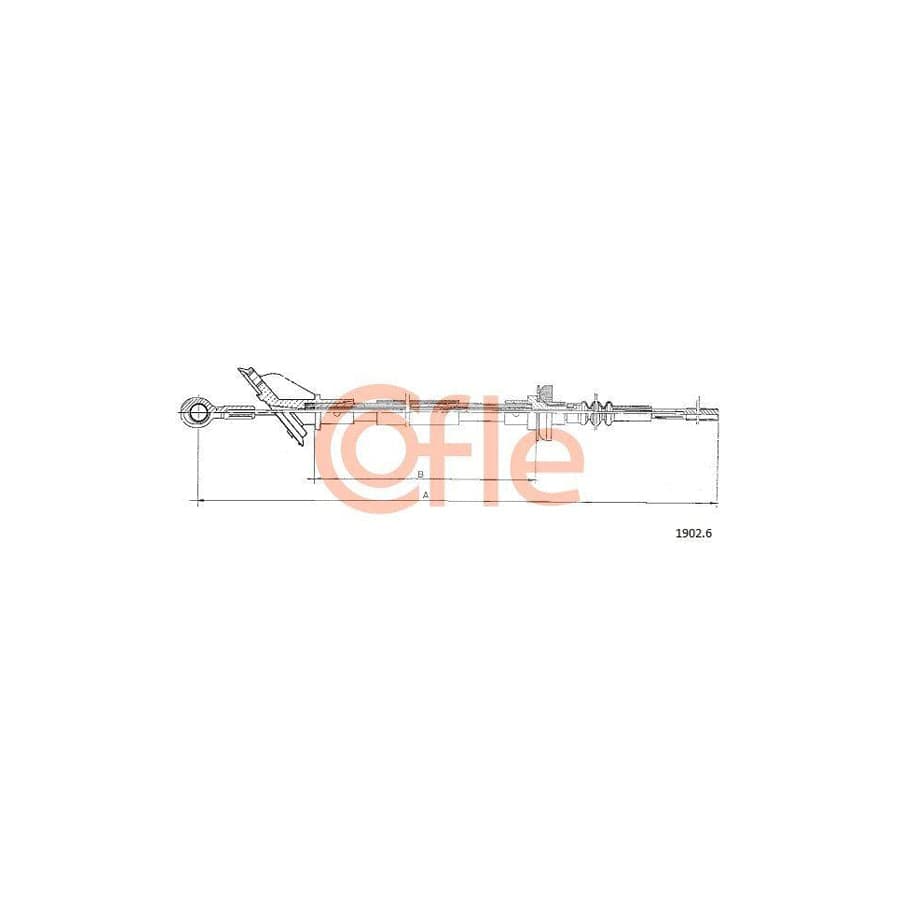 Cofle 1902.6 Clutch Cable For Fiat Panda I Hatchback (141)