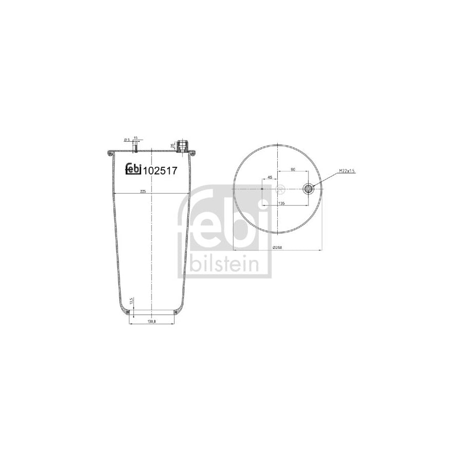 Febi Bilstein 102517 Boot, Air Suspension