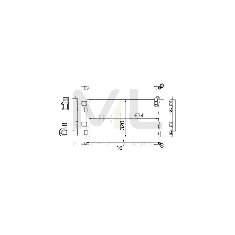 MAHLE ORIGINAL AC 312 001S Air conditioning condenser with dryer | ML Performance Car Parts