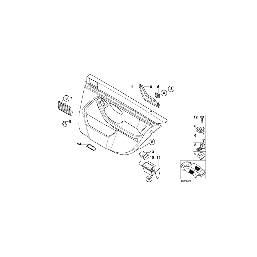 Genuine BMW 51428237848 E39 Door Trim Panel, Rear, Right SCHWARZ (Inc. 530i, 530d & 535i) | ML Performance UK Car Parts