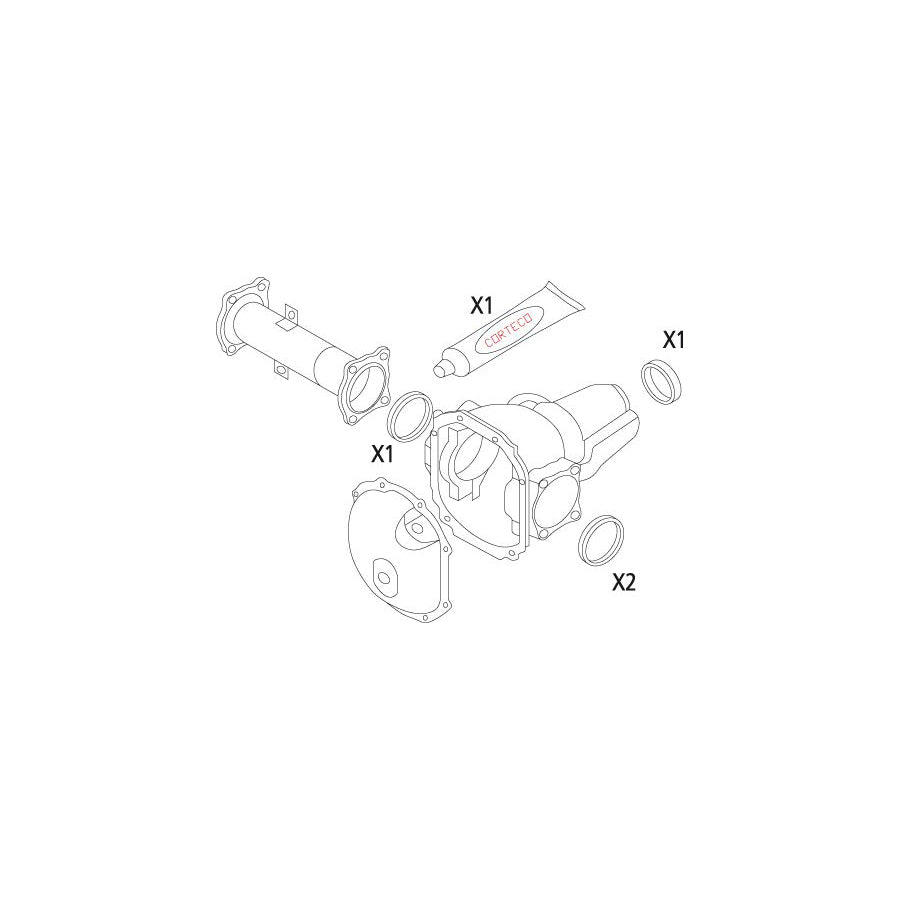 Corteco 19535827 Gasket Set, Differential For Mitsubishi Pajero / Shogun Ii (V20) | ML Performance UK