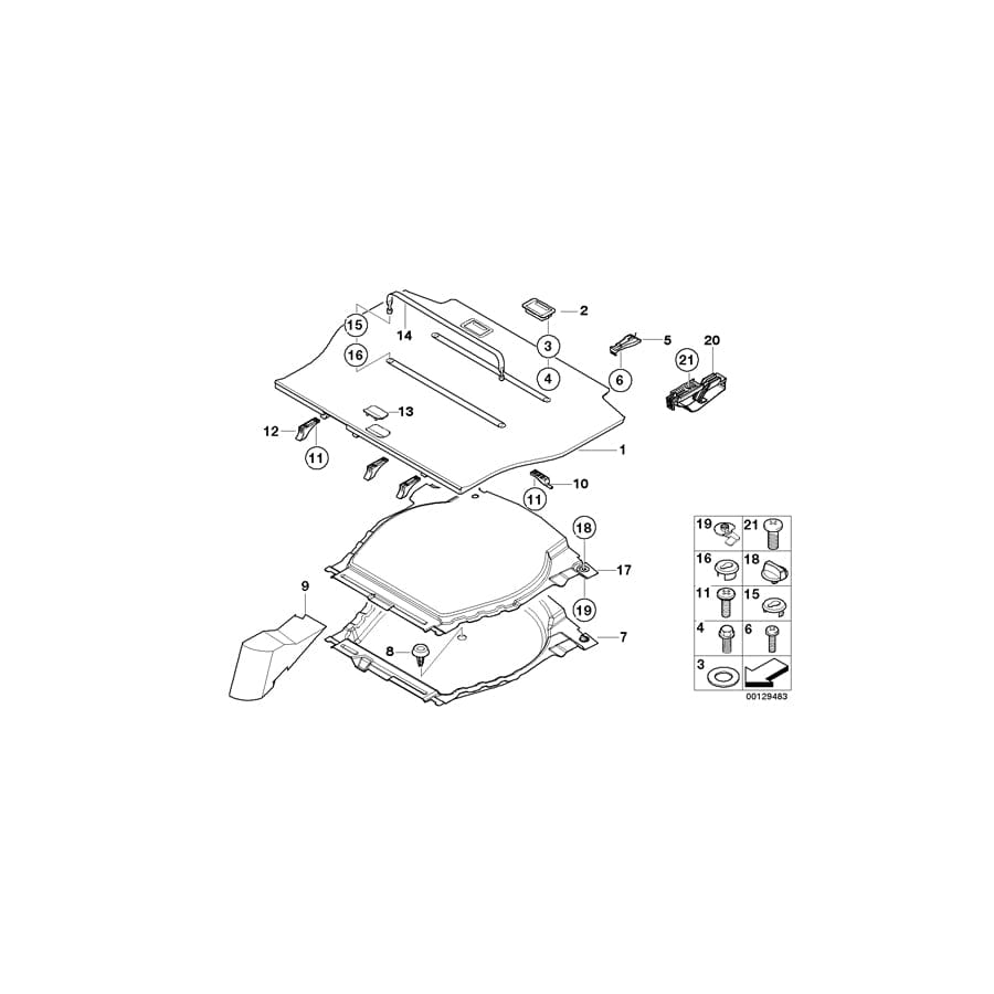 Genuine BMW 51477129742 E53 Floor Carpet, Luggage Compartment GRAU (Inc. X5 4.6is, X5 3.0d & X5 4.8is) | ML Performance UK Car Parts