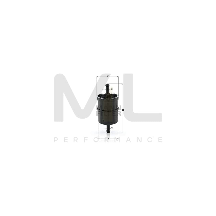 MANN-FILTER WK 42/4 (10) Fuel filter In-Line Filter | ML Performance Car Parts