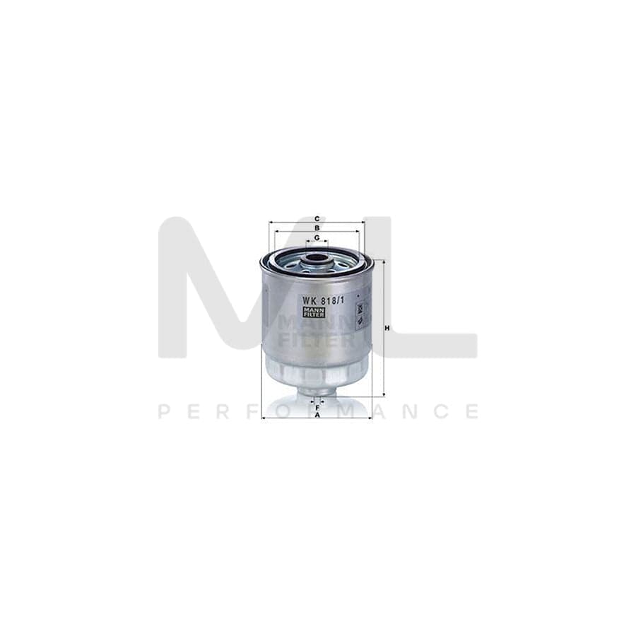 MANN-FILTER WK 818/1 Fuel filter Spin-on Filter | ML Performance Car Parts