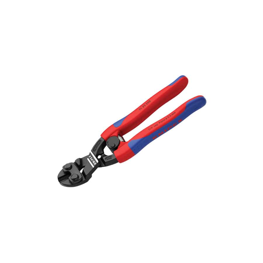 Knipex KPX7122200 CoBolt® Compact Bolt Cutters 20° Head Multi-Component Grip 200mm | ML Performance UK