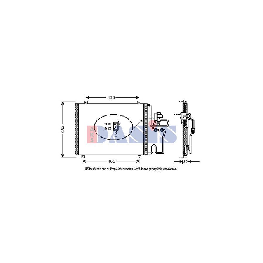 AKS Dasis 182330N Air Conditioning Condenser For Renault Safrane I Phase 2 Hatchback (B54) | ML Performance UK