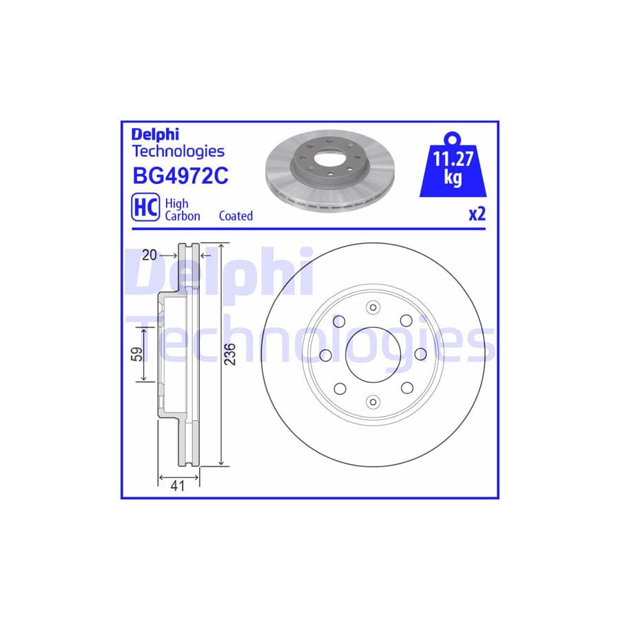 Delphi Bg4972C Brake Disc