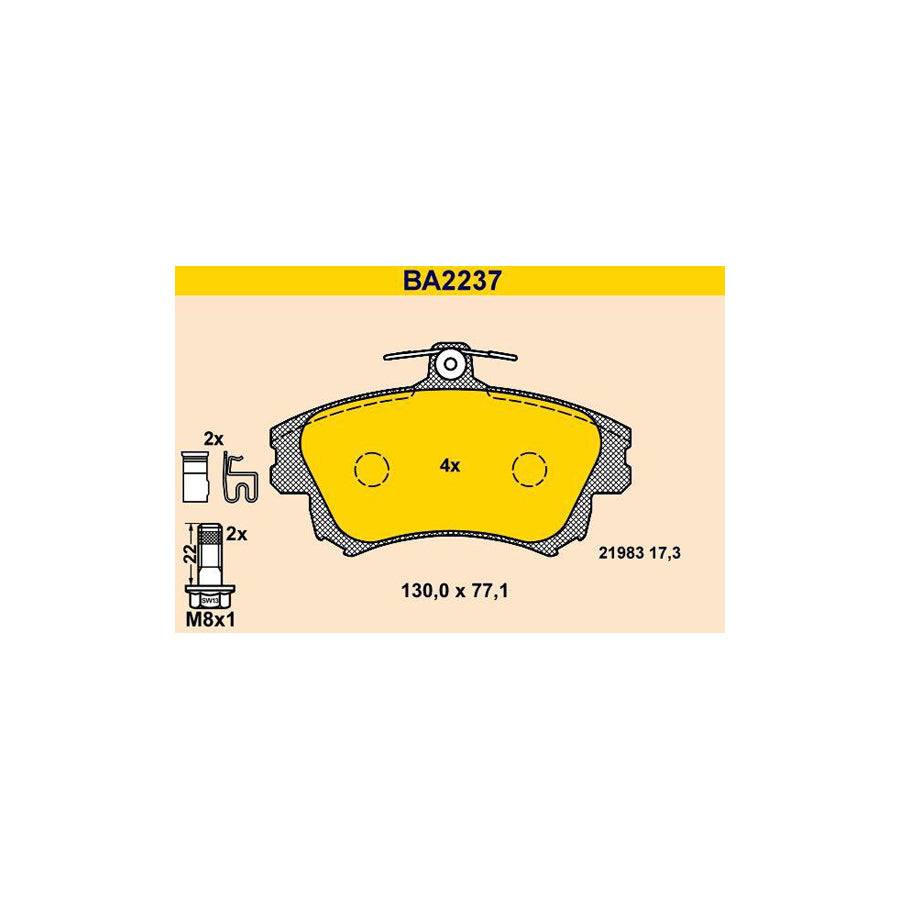 Barum BA2237 Brake Pad Set