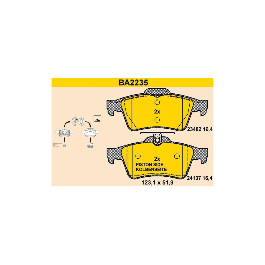 Barum BA2235 Brake Pad Set