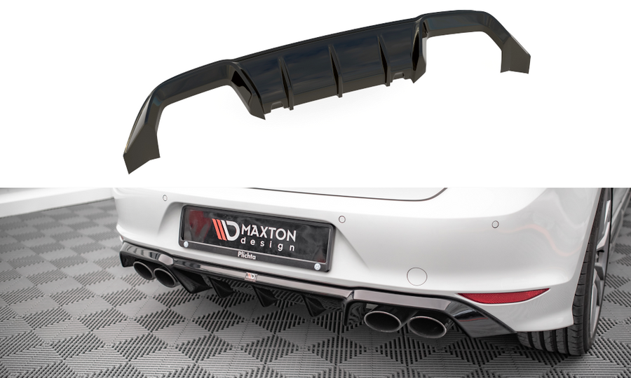 Maxton Design VW-GO-7-R-RS1T Rear Valance Volkswagen Golf R MK7 | ML Performance UK Car Parts