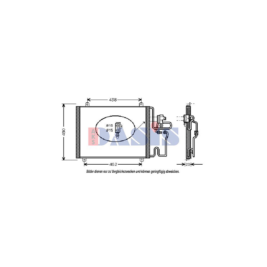 AKS Dasis 182340N Air Conditioning Condenser For Renault Safrane I Phase 2 Hatchback (B54) | ML Performance UK