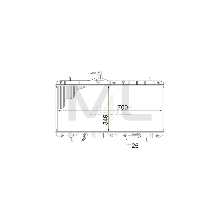 MAHLE ORIGINAL CR 1517 000S Engine radiator for SUZUKI LIANA Brazed cooling fins | ML Performance Car Parts