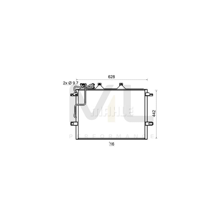 MAHLE ORIGINAL AC 318 000S Air conditioning condenser without dryer | ML Performance Car Parts