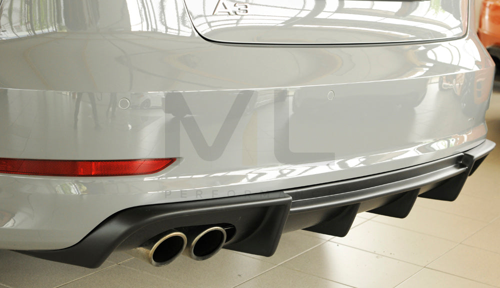 Rieger 00056807 Audi 8V A3 Rear Diffuser 4 | ML Performance UK Car Parts