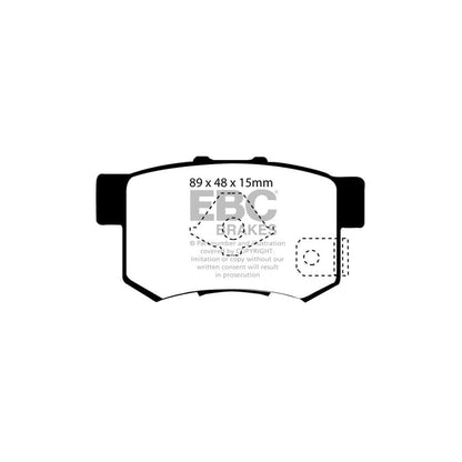 EBC PD01KR344 Honda FR-V Greenstuff Rear Brake Pad & Plain Disc Kit 2 | ML Performance UK Car Parts