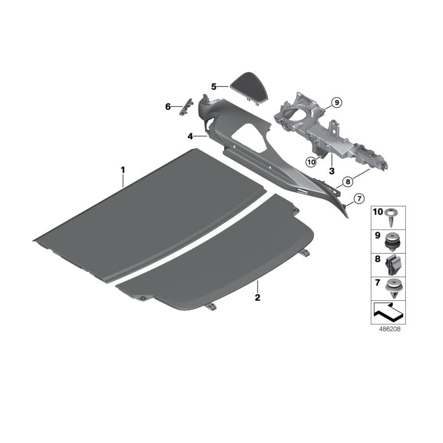 Genuine BMW 51477474550 G32 Parcel Shelf, Front CANBERRABEIGE (Inc. 640iX, 640i & 620dX) | ML Performance UK Car Parts