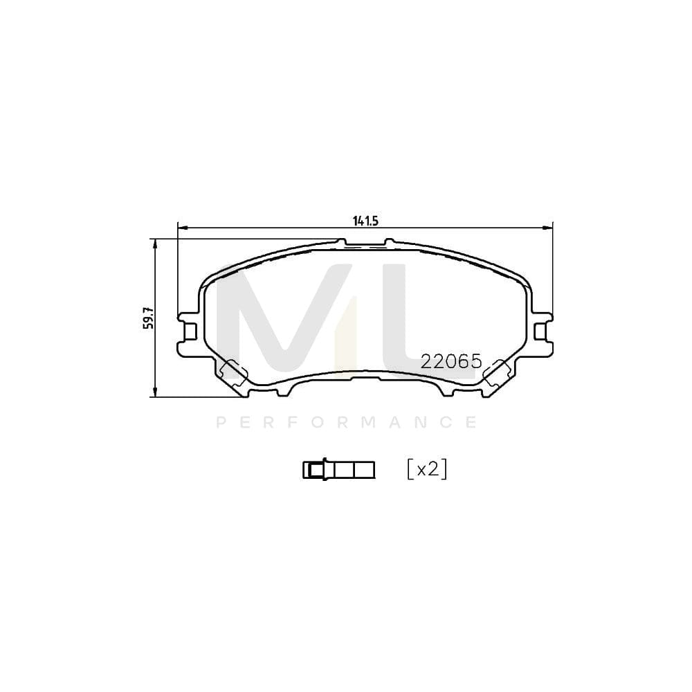 Hella 8DB 355 021-861 Brake Pad Set With Acoustic Wear Warning, With Accessories | ML Performance Car Parts