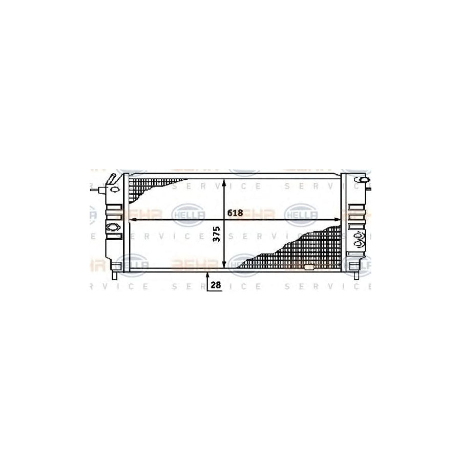 Hella 8MK 376 715-721 Engine Radiator