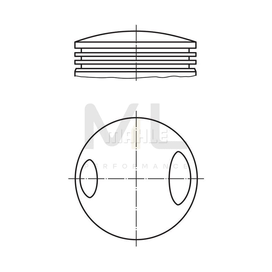 MAHLE ORIGINAL 503 01 00 Piston for PORSCHE 911 84,0 mm, without cooling duct | ML Performance Car Parts