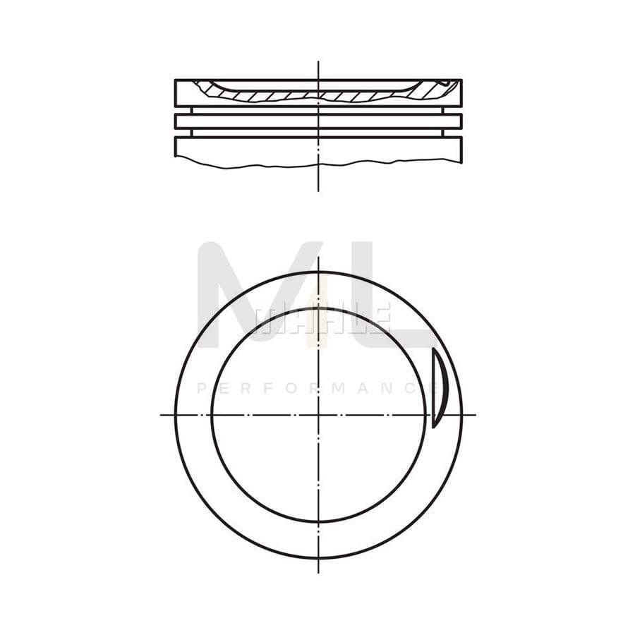 MAHLE ORIGINAL 681 06 02 Piston 76,0 mm, without cooling duct | ML Performance Car Parts