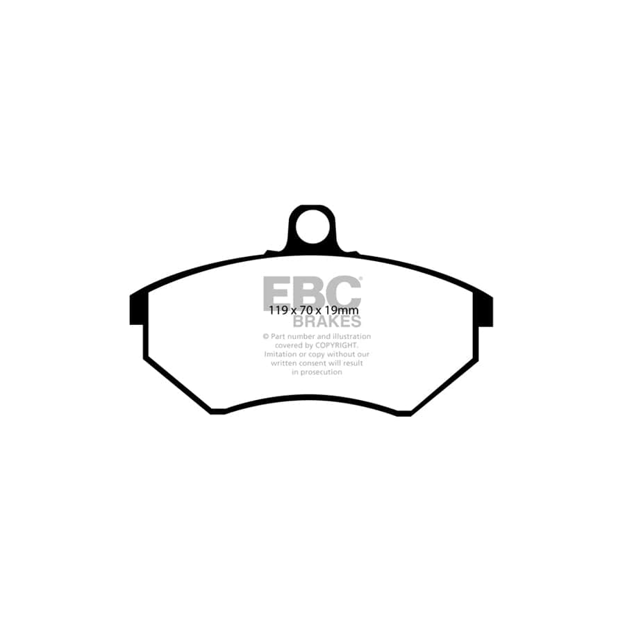 EBC PD13KF673 VW Yellowstuff Front Brake Pad & GD Disc Kit - Girling/TRW Caliper 2 | ML Performance UK Car Parts