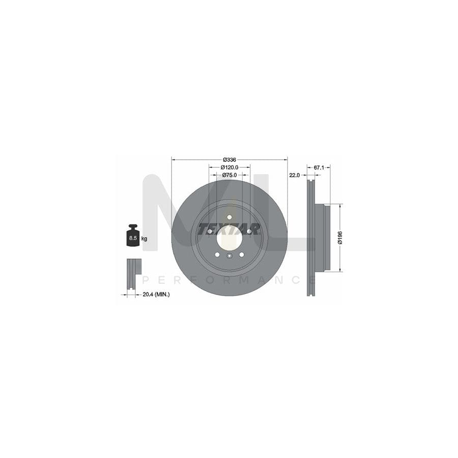 TEXTAR 92137900 Brake Disc Internally Vented, without wheel hub, without wheel studs | ML Performance Car Parts