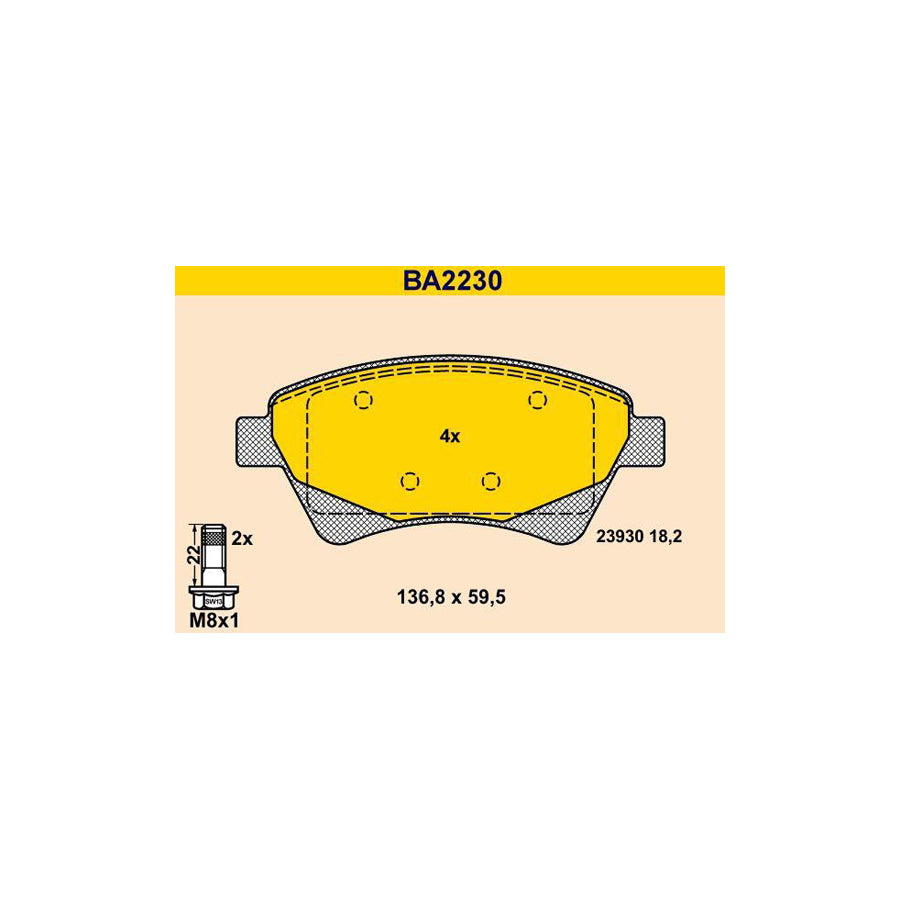 Barum BA2230 Brake Pad Set