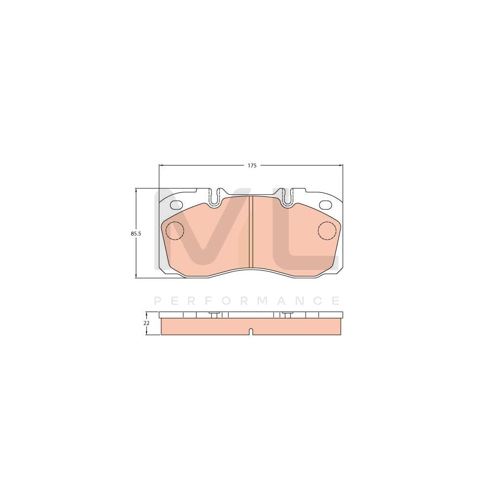 TRW Gdb5068 Brake Pad Set Prepared For Wear Indicator | ML Performance Car Parts