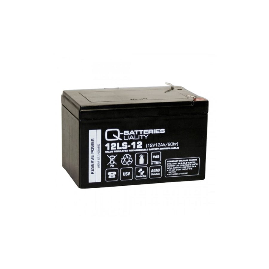 Q-Batteries 12LS12 F2 12V 12Ah lead fleece battery / AGM VRLA with VdS | ML Performance UK Car Parts