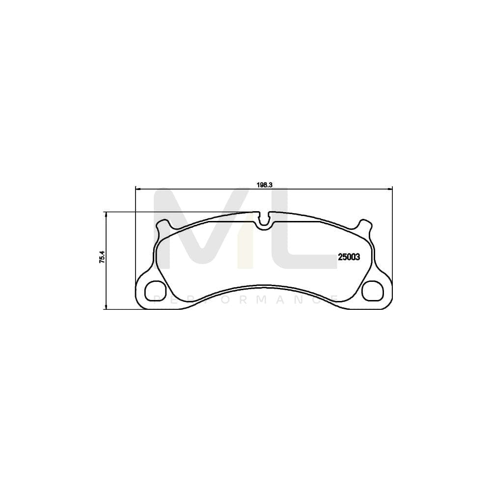 Hella 8DB 355 019-731 Brake Pad Set For Porsche 911 Prepared For Wear Indicator | ML Performance Car Parts