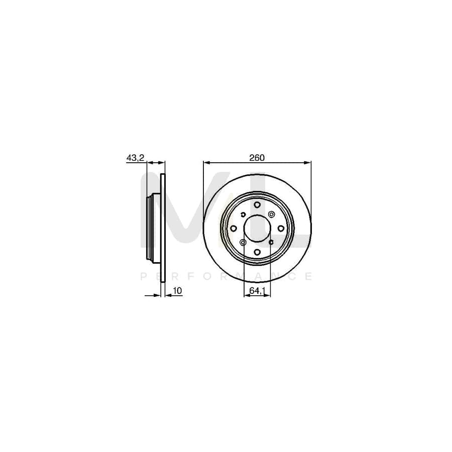 BOSCH 0 986 478 680 Brake Disc Solid, Oiled, with bolts/screws | ML Performance Car Parts