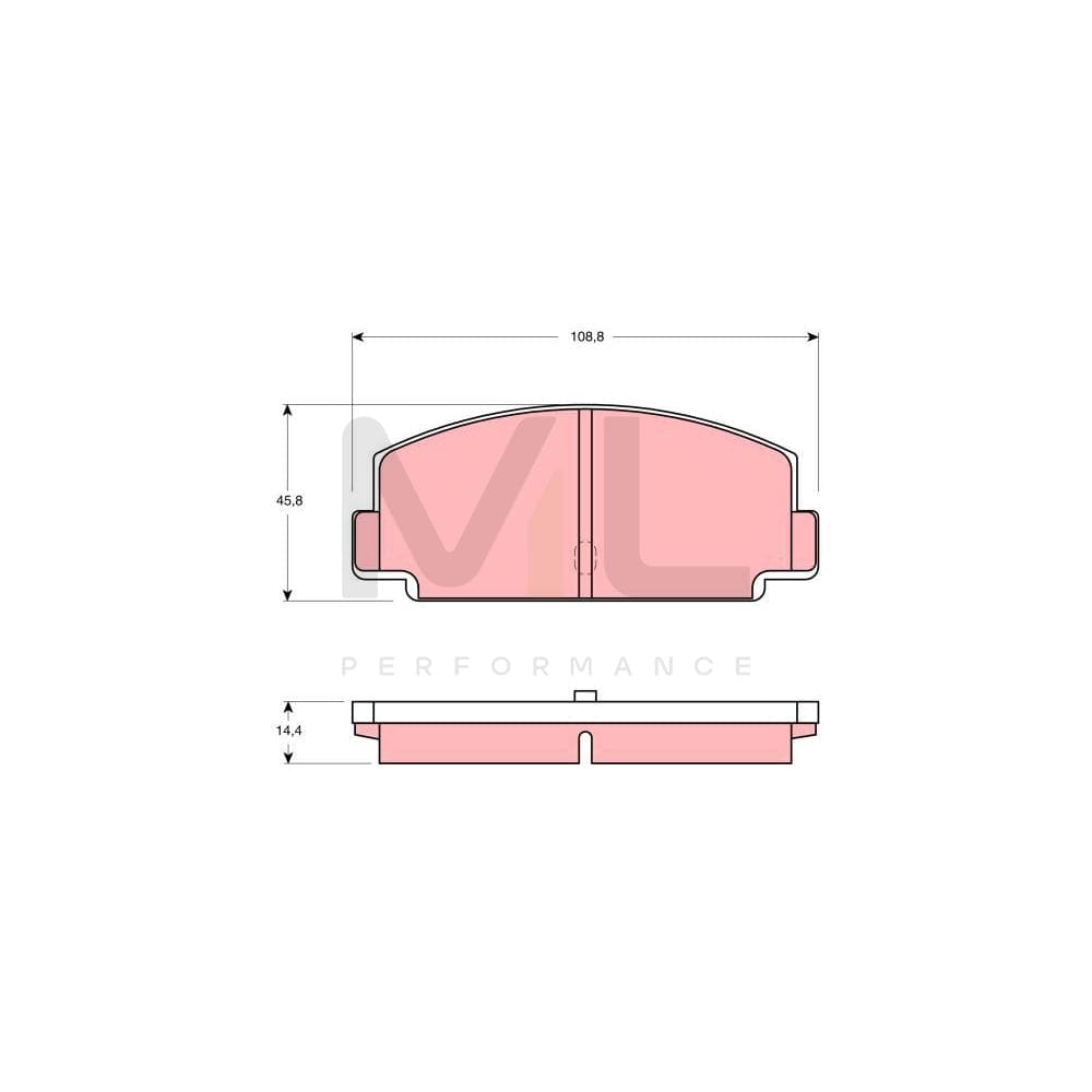 TRW Gdb186 Brake Pad Set Not Prepared For Wear Indicator | ML Performance Car Parts