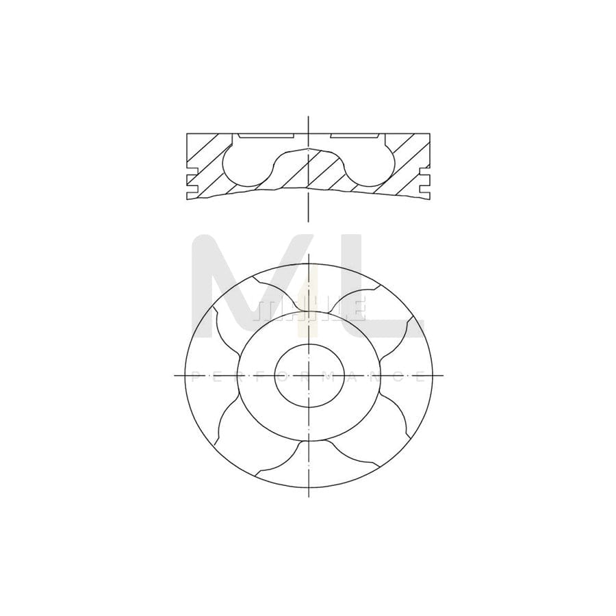 MAHLE ORIGINAL 011 PI 00107 000 Piston 79,0 mm, with cooling duct, with piston ring carrier | ML Performance Car Parts