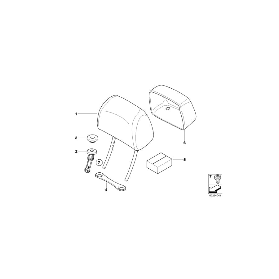 Genuine BMW 52109149542 E71 E70 Headrest Leather CAMEL (Inc. X5 35iX, X5 3.0d & X6 M50dX) | ML Performance UK Car Parts