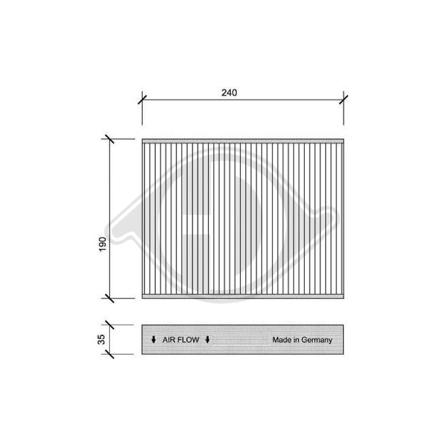 DIEDERICHS DCI1074 Pollen Filter | ML Performance UK Car Parts