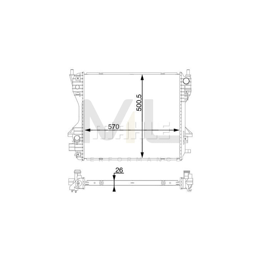 MAHLE ORIGINAL CR 1200 000S Engine radiator Brazed cooling fins | ML Performance Car Parts