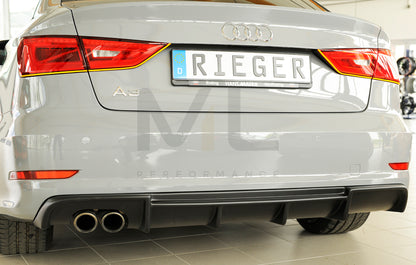 Rieger 00056807 Audi 8V A3 Rear Diffuser 5 | ML Performance UK Car Parts