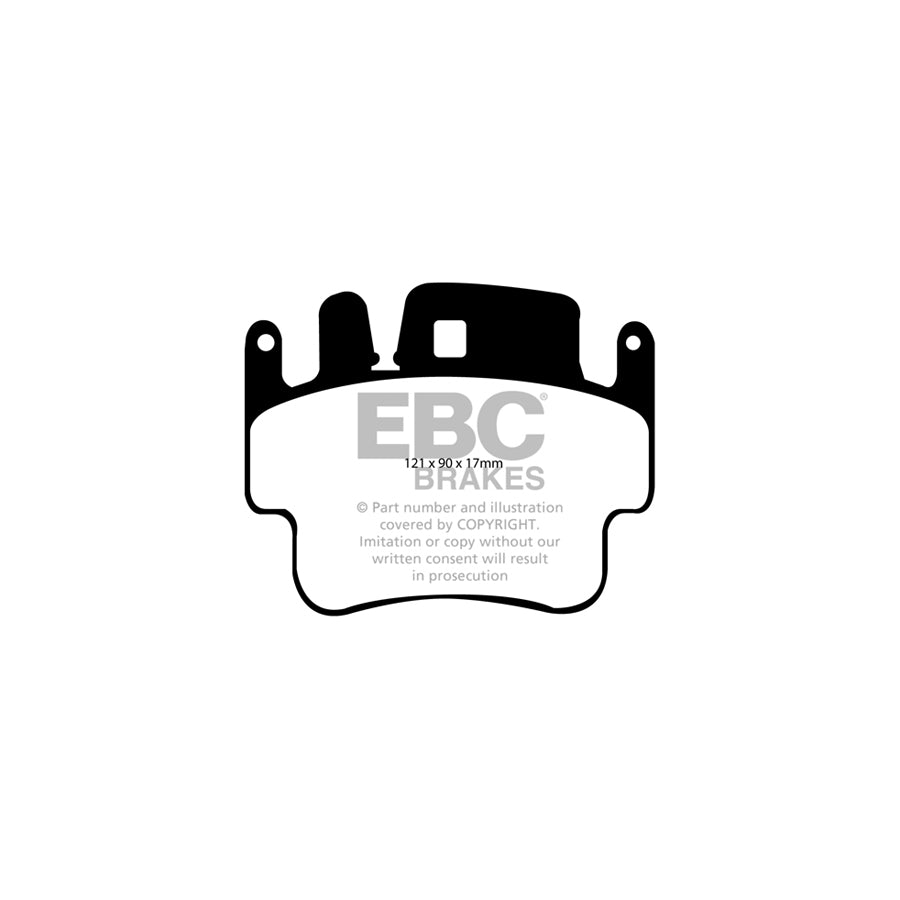 EBC PD02KR338 Porsche 911 Redstuff Rear Brake Pad & Plain Disc Kit - Brembo Caliper 2 | ML Performance UK Car Parts