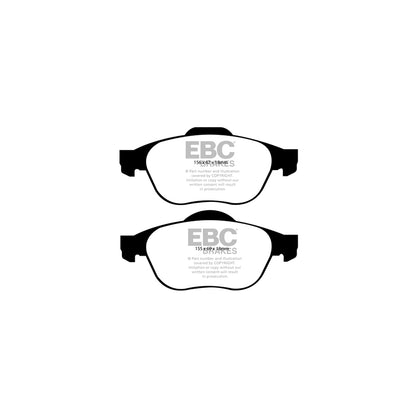 EBC PD01KF1285 Renault Greenstuff Front Brake Pad & Plain Disc Kit  - Girling/TRW/ATE Caliper 2 | ML Performance UK Car Parts