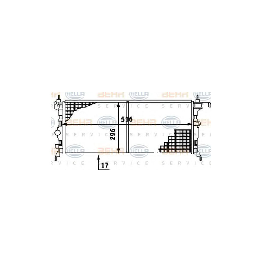 Hella 8MK 376 715-701 Engine Radiator