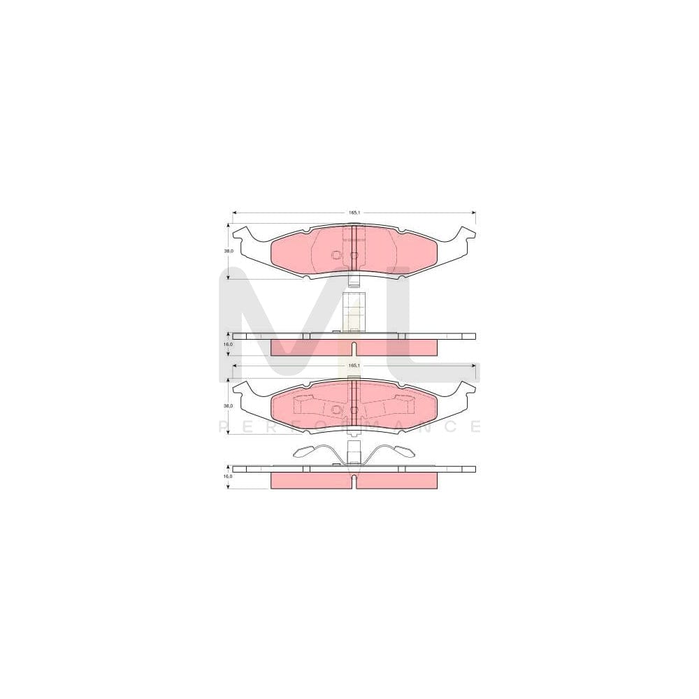 TRW Gdb4006 Brake Pad Set Not Prepared For Wear Indicator | ML Performance Car Parts