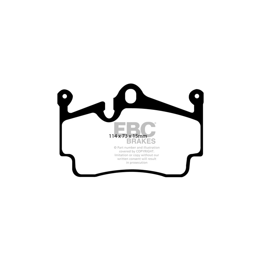 EBC PD02KR352 Porsche Redstuff Rear Brake Pad & Plain Disc Kit - Brembo Caliper 2 | ML Performance UK Car Parts