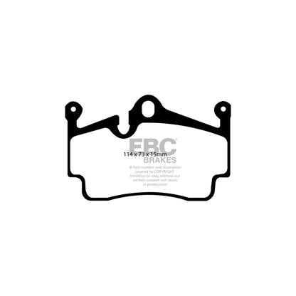 EBC PD02KR352 Porsche Redstuff Rear Brake Pad & Plain Disc Kit - Brembo Caliper 2 | ML Performance UK Car Parts