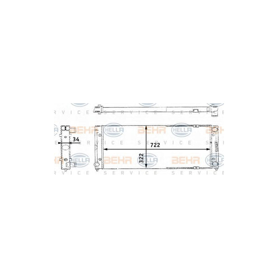 Hella 8MK 376 713-474 Engine Radiator