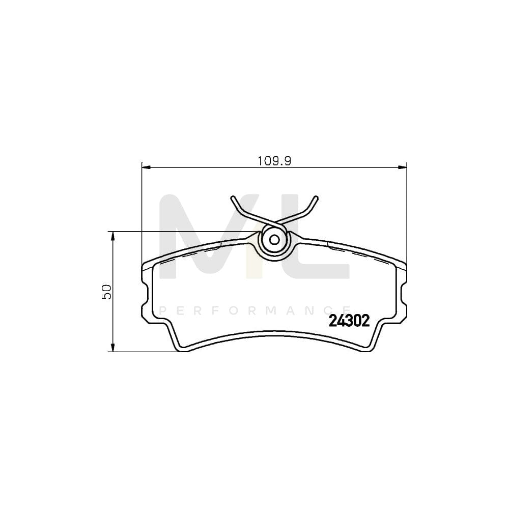 Hella 8DB 355 006-821 Brake Pad Set For Santana 300 / 350 Off-Road Not Prepared For Wear Indicator, With Brake Caliper Screws | ML Performance Car Parts