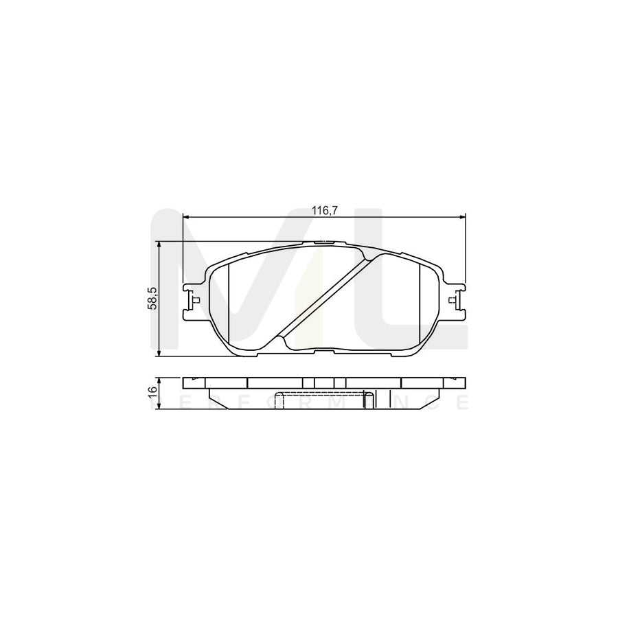 Bosch 0986495160 Brake Pad Set With Mounting Manual BP1521 | ML Performance Car Parts