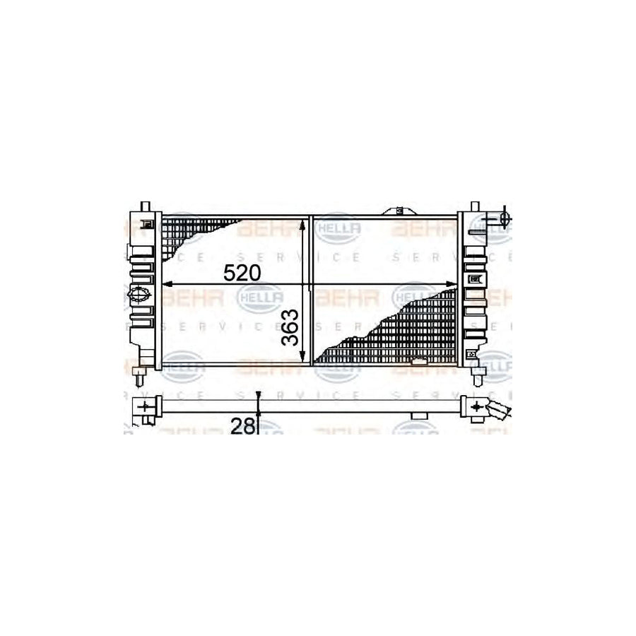 Hella 8MK 376 715-681 Engine Radiator