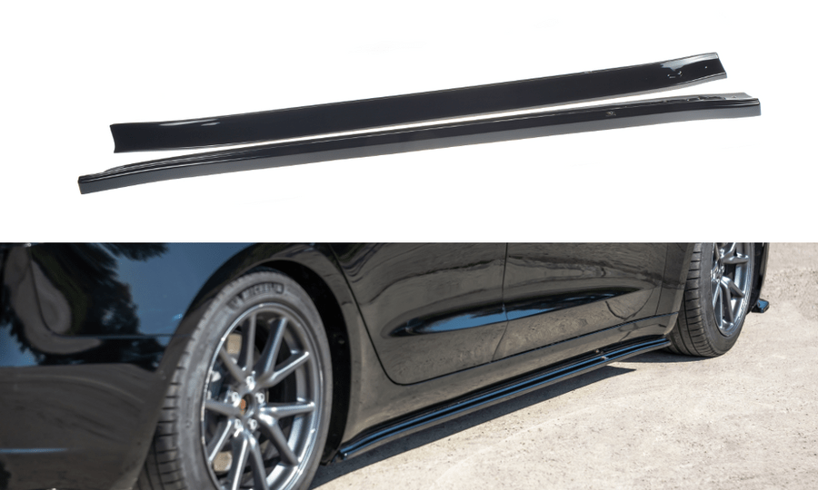 Maxton Design TE-MODEL3-1-SD1T Side Skirts Diffusers Tesla Model 3 | ML Performance UK Car Parts