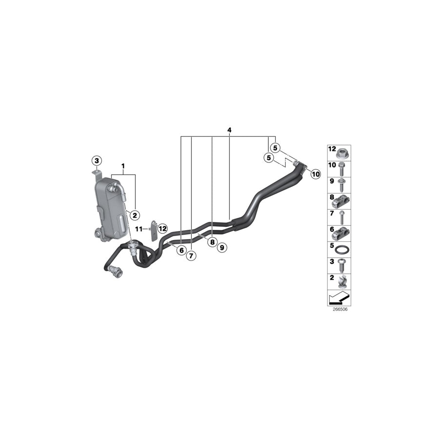 Genuine BMW 17227604983 F36 F33 F31 Transmission Oil Cooler Line (Inc. 335iX & 435iX) | ML Performance UK