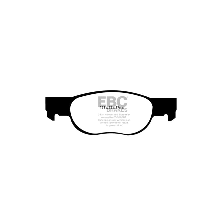 EBC PD01KF493 Fiat Lancia Greenstuff Front Brake Pad & Plain Disc Kit  - Girling/TRW Caliper (Inc. Punto & Y) 2 | ML Performance UK Car Parts